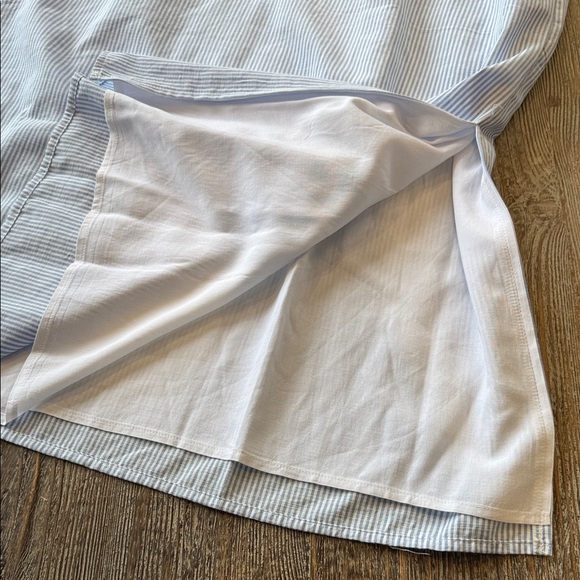 J. Marie Embroidered Pinstripe Sleeveless Dress with Floral Design L - Picture 12 of 15